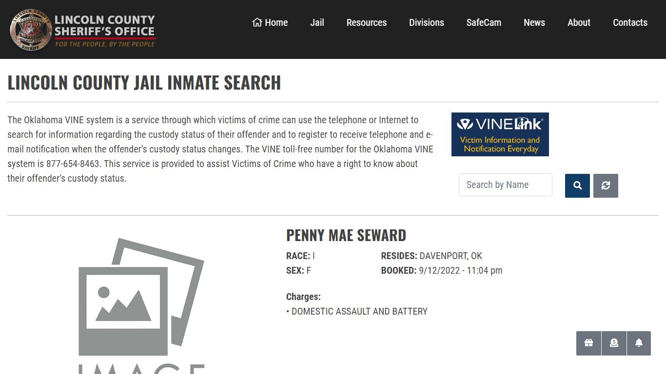 Inmate Search - Lincoln County Sheriff's Office